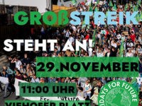 Großer Klimastreik am 29.11.2019 um 11:00 Uhr, Viehofer Platz